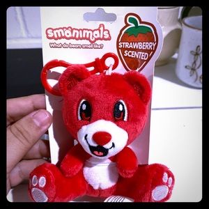 Strawberry 🍓 scented teddy bear keychain